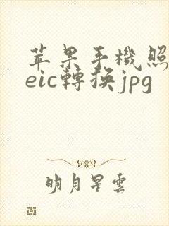 苹果手机照片heic转换jpg