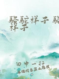 骆驼祥子 骆驼祥子