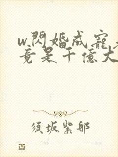 w闪婚成宠老公竟是千亿大佬