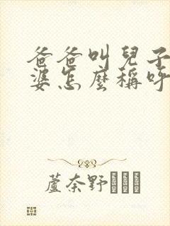 爸爸叫儿子的老婆怎么称呼