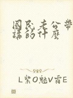 国民老公带回家讲的什么