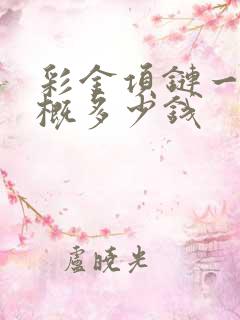 彩金项链一条大概多少钱