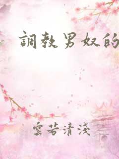 调教男奴的小说