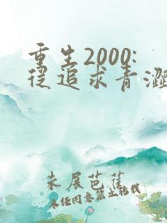 重生2000:从追求青涩校花同桌开始原著作者