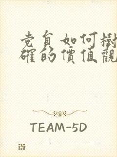 党员如何树立正确的价值观