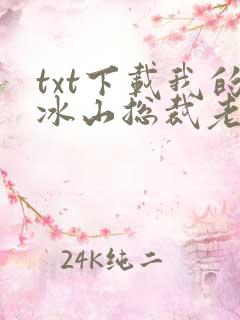 txt下载我的冰山总裁老婆