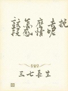 该怎么去挽回一段感情呢