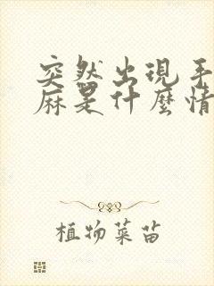 突然出现手麻脚麻是什么情况