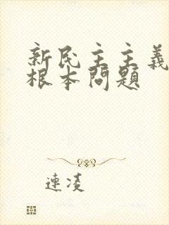 新民主主义革命根本问题