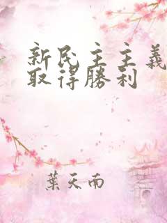 新民主主义革命取得胜利