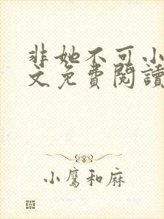 非她不可小说全文免费阅读无弹窗