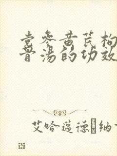 党参黄芪枸杞排骨汤的功效