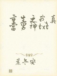 重生之我真没想当男神txt