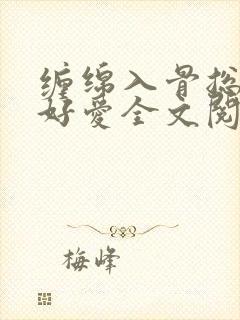 缠绵入骨总裁好好爱全文阅读免费