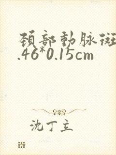颈部动脉斑块0.46*0.15cm
