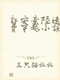 许安意陆远舟免费穿越小说