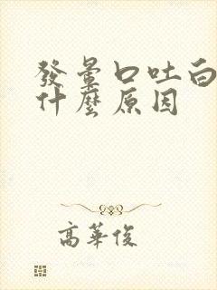 发晕口吐白沫是什么原因