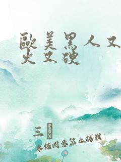 欧美黑人又粗又火又硬