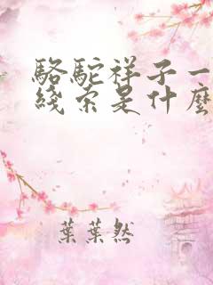 骆驼祥子一书的线索是什么