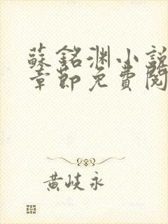 苏铭渊小说最新章节免费阅读