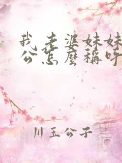 我老婆妹妹的老公怎么称呼