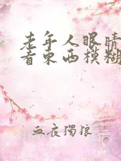 老年人眼睛突然看东西模糊