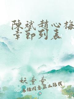 陈斌赵心梅最新章节列表