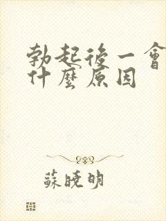 勃起后一会软是什么原因