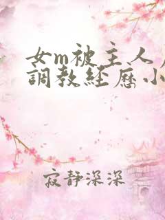 女m被主人虐玩调教经历小说