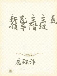 新民主主义革命领导阶级