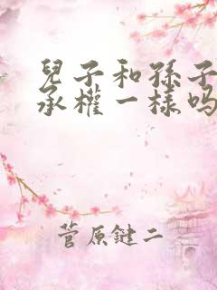 儿子和孙子的继承权一样吗