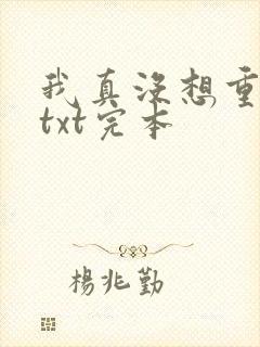 我真没想重生啊txt完本