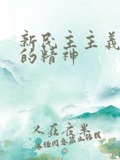 新民主主义革命的精神