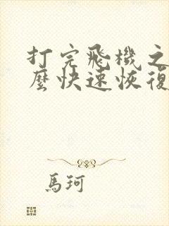 打完飞机之后怎么快速恢复