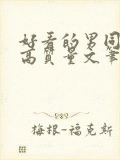 好看的男同小说高质量文笔好