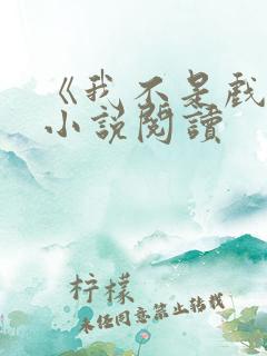 《我不是戏神》小说阅读