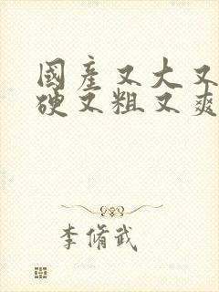 国产又大又长又硬又粗又爽