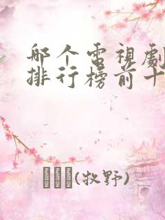 哪个电视剧好看排行榜前十名