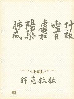 肺阳虚吃什么中成药最有效