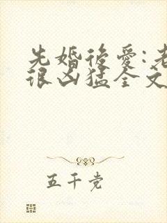 先婚后爱:老公很凶猛全文免费阅读