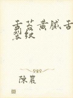 舌苔黄腻舌根有裂纹