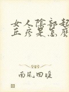 女人阴部起小红丘疹是怎么回事