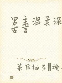 男主温柔深情的古言