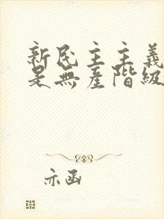 新民主主义革命是无产阶级