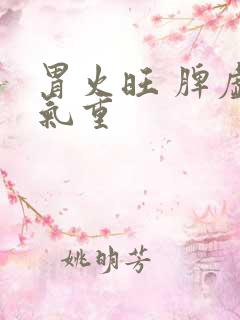 胃火旺 脾虚湿气重