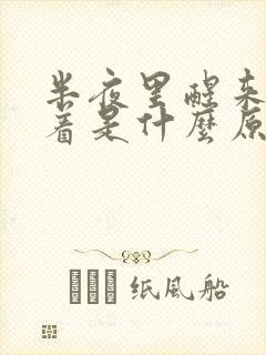 半夜里醒来睡不着是什么原因