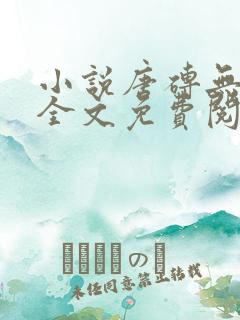 小说唐砖无弹窗全文免费阅读