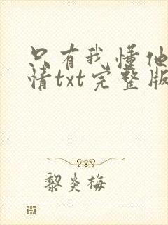 只有我懂他的柔情txt完整版