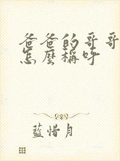 爸爸的哥哥姐姐怎么称呼