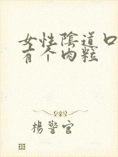 女性阴道口里面有个肉粒